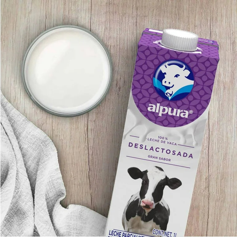 Media Caja Leche Deslactosada Alpura 1L × 6 pzs