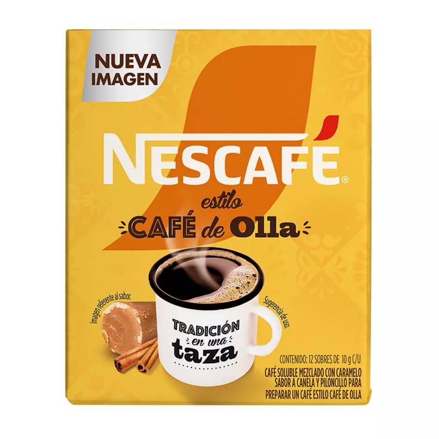 Nescafé Estilo Café de Olla Sobres Paquete 10g × 12 pzs