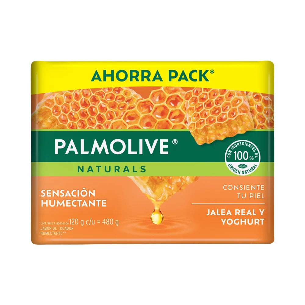 Jabón Palmolive Extracto de Jalea Real y Yoghurt 120g × 4 pzs
