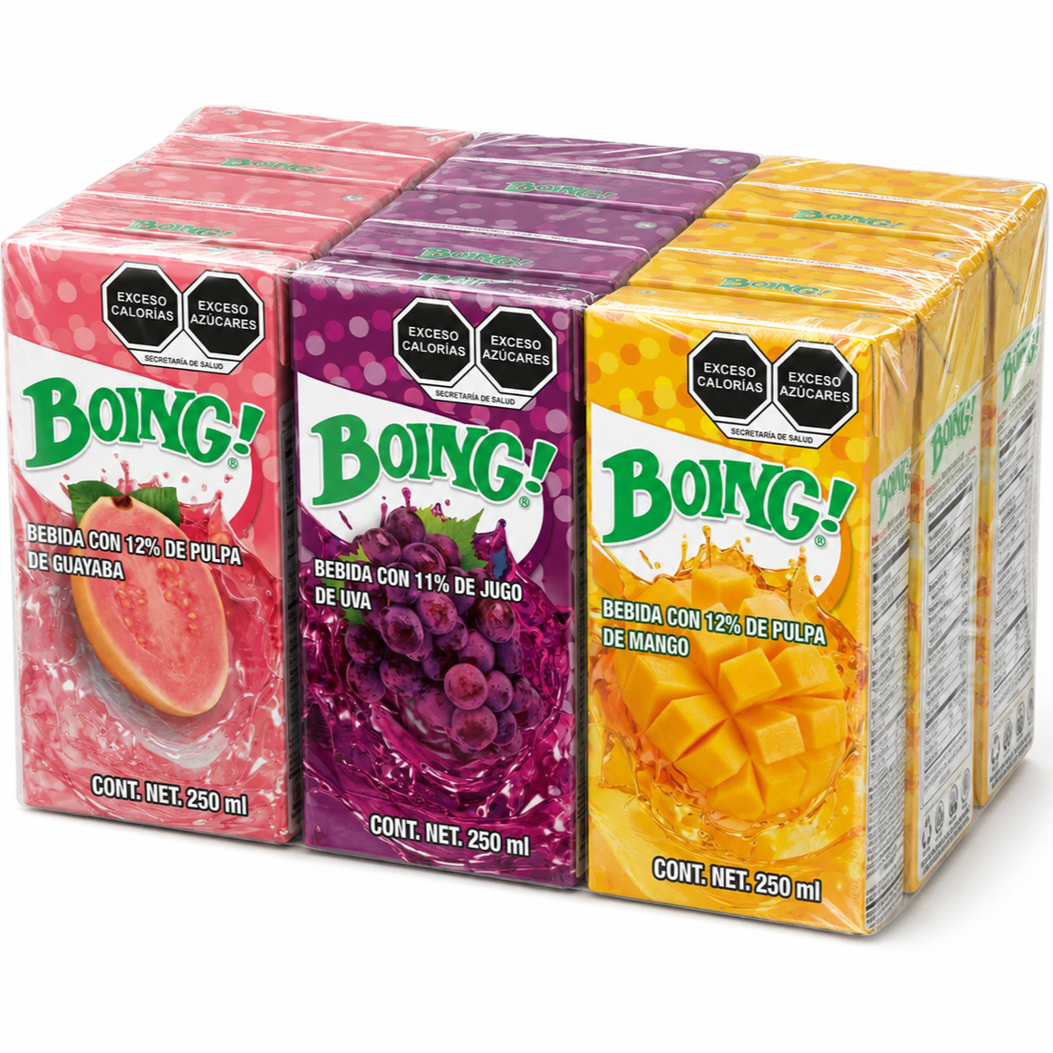 Paquete Boing Varios Sabores 250ml × 9 pzs