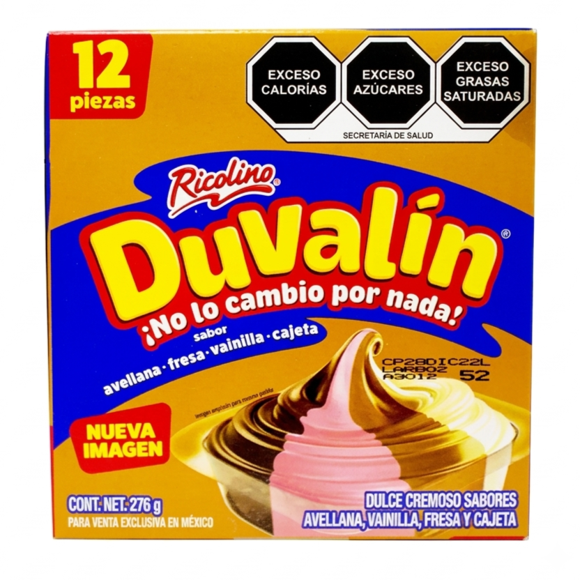 Duvalín Cuatro Sabores 276g × 12 pzs