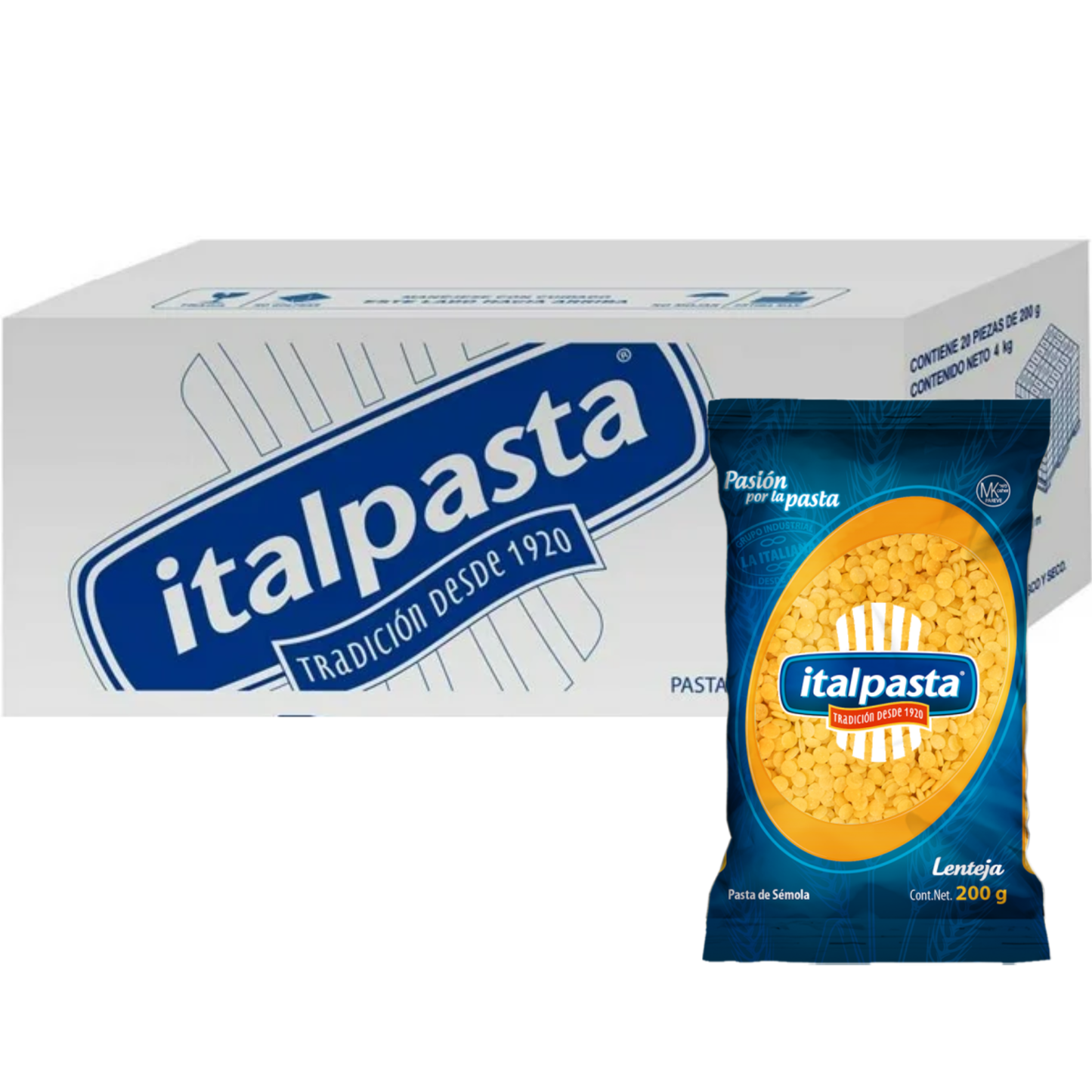 Media Caja Sopa Italpasta Lenteja 200g × 10 pzs