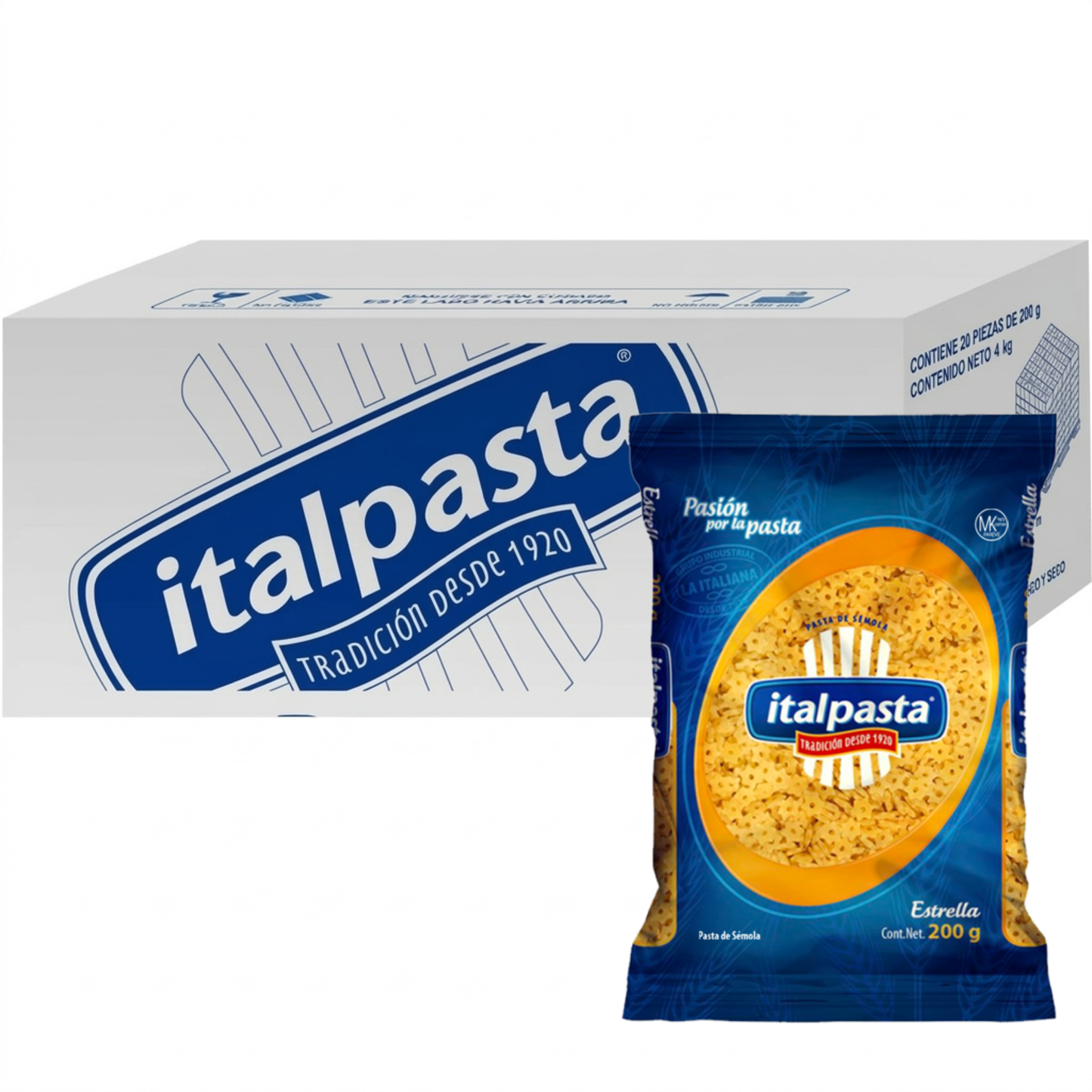 Media Caja Sopa Italpasta Estrella 200g × 10 pzs