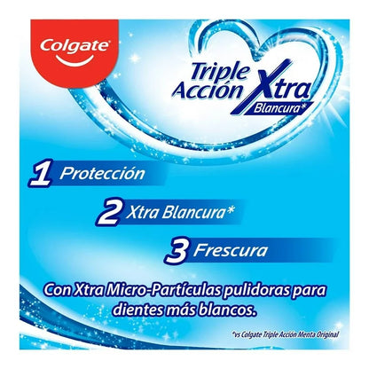 Pasta Dental Colgate Triple Acción Xtra Blancura 50ml × 12 pzs