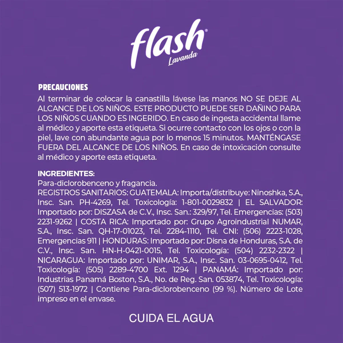 Pastilla Sanitaria Flash Lavanda 6 pzs