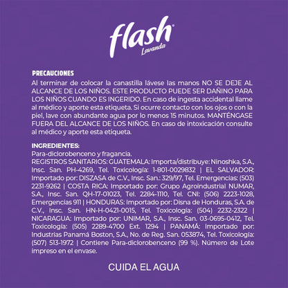Pastilla Sanitaria Flash Lavanda 6 pzs