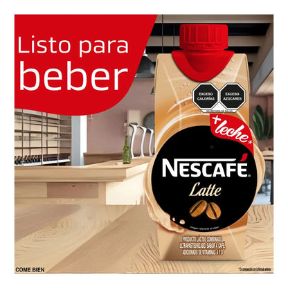 Bebida Nescafé Latte 330ml × 6 pzs
