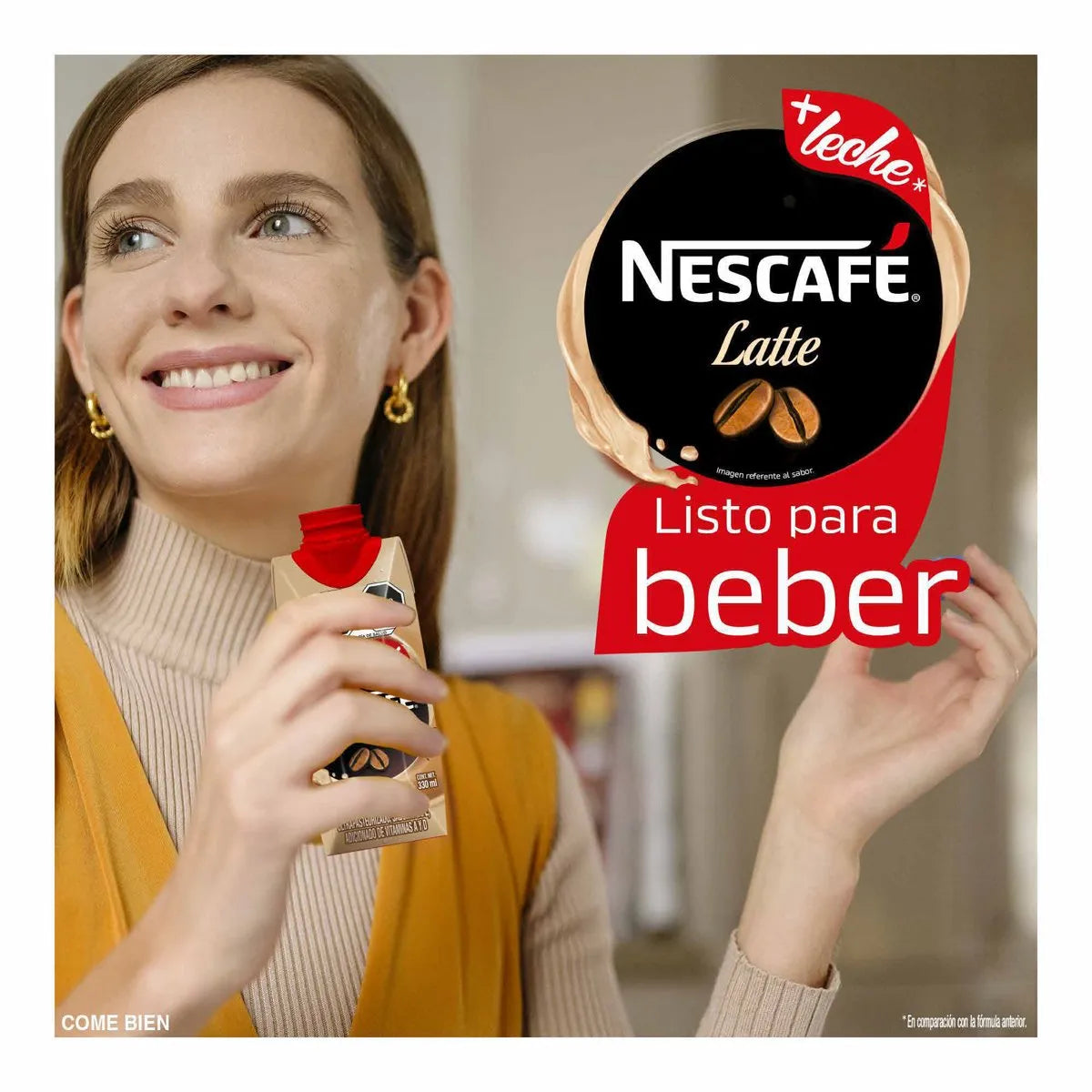 Bebida Nescafé Latte 330ml × 6 pzs