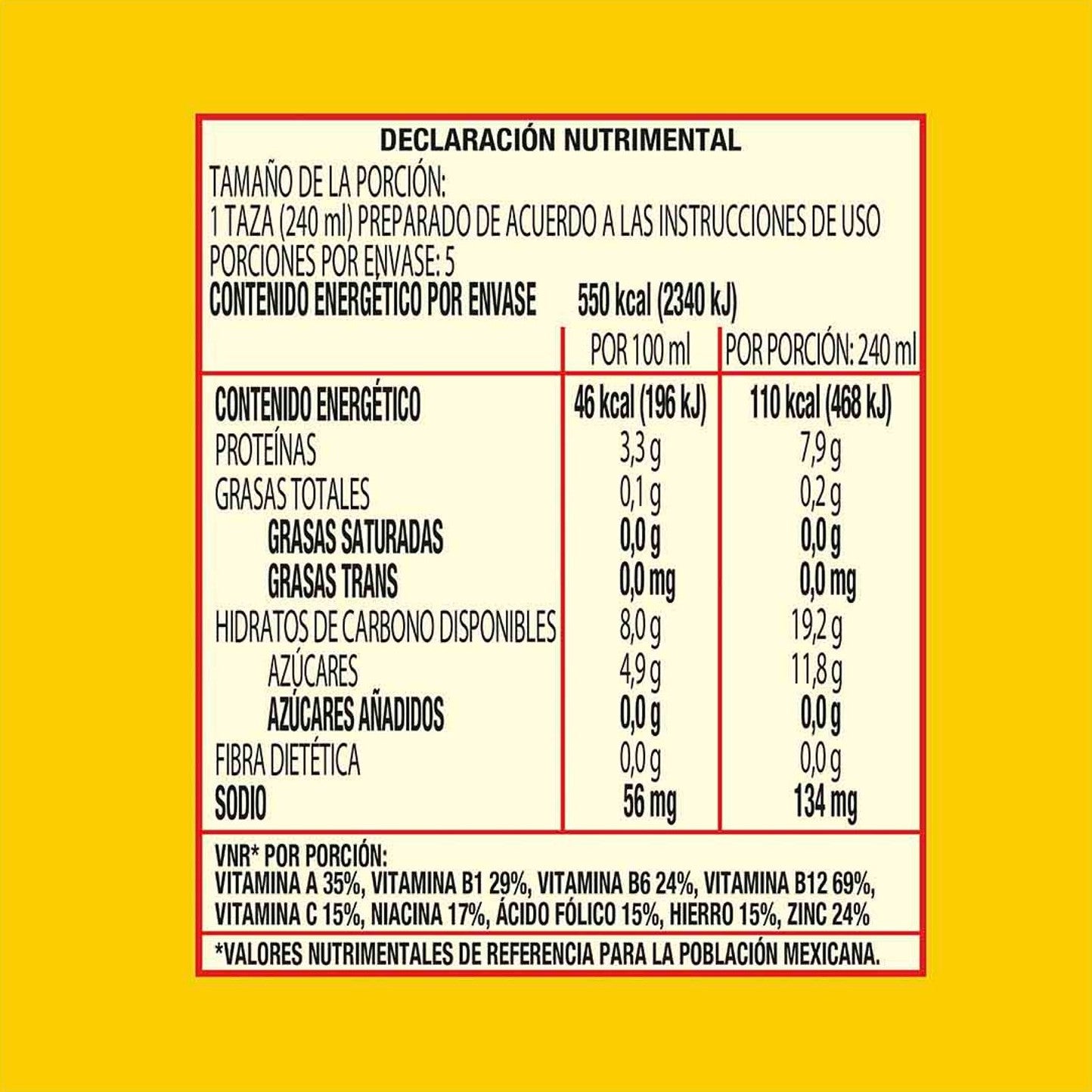 Atole Maizena Sabor Fresa 47g