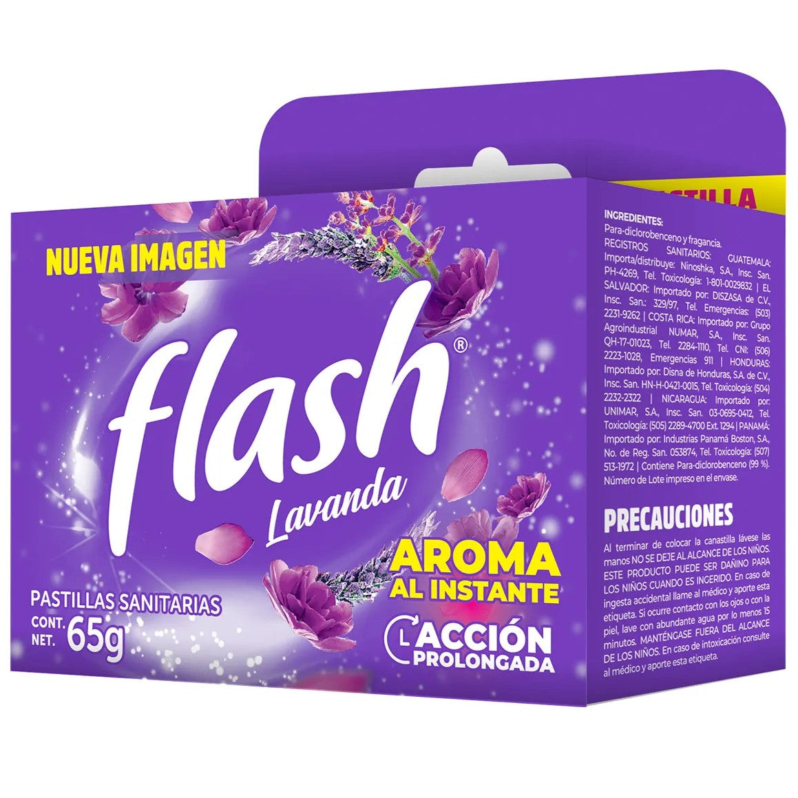 Pastilla Sanitaria Flash Lavanda 6 pzs