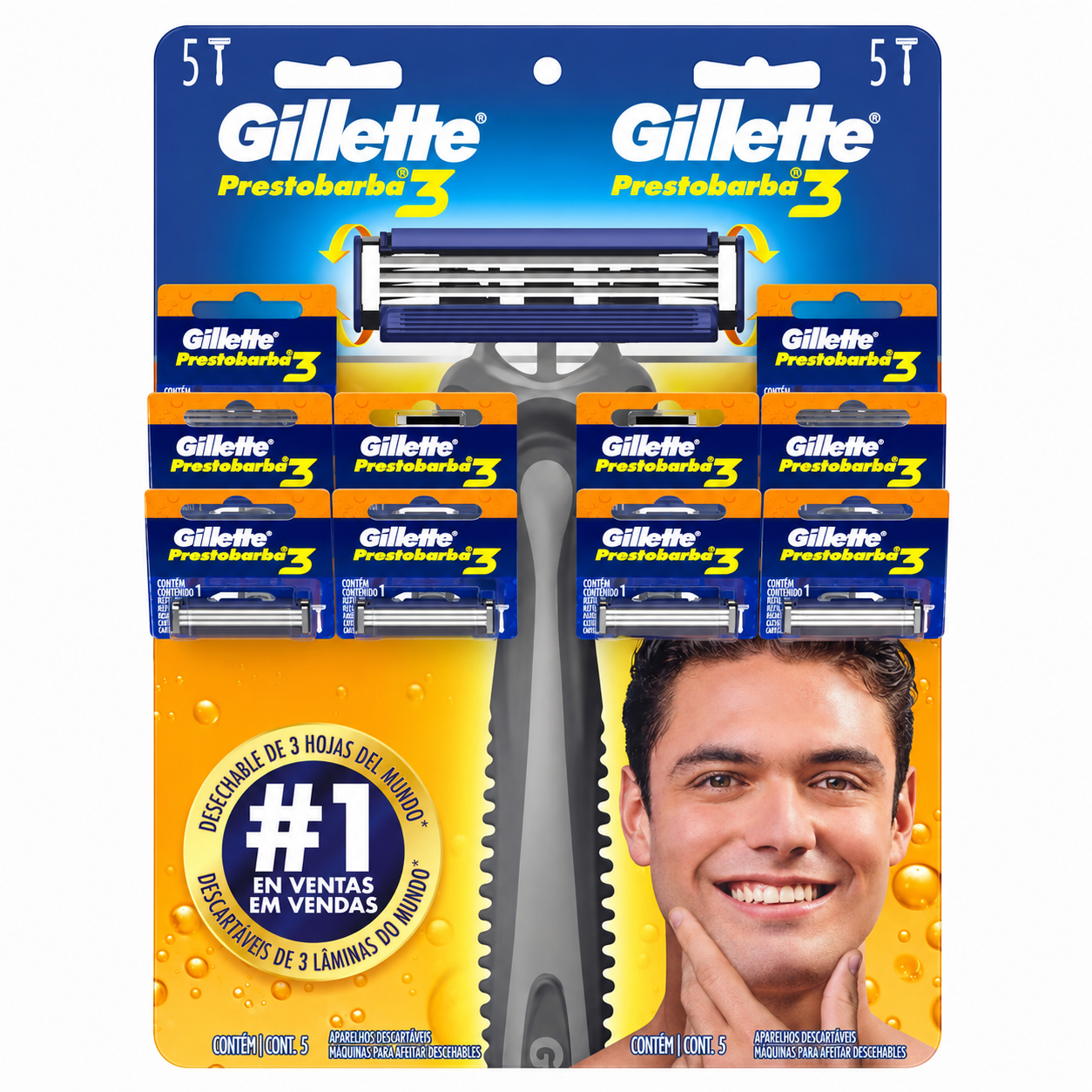 Gillette Prestobarba 3 Exhibidor 12 pzs
