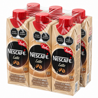 Bebida Nescafé Latte 330ml × 6 pzs