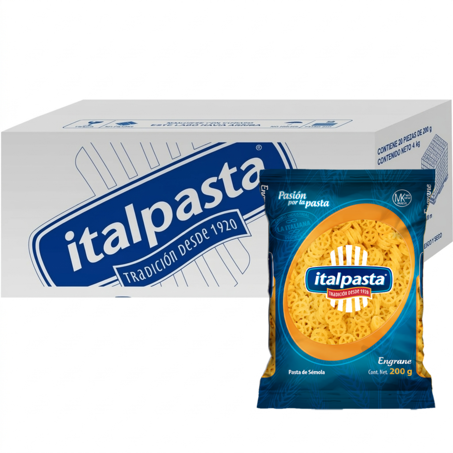 Media Caja Sopa Italpasta Engrane 200g × 10 pzs