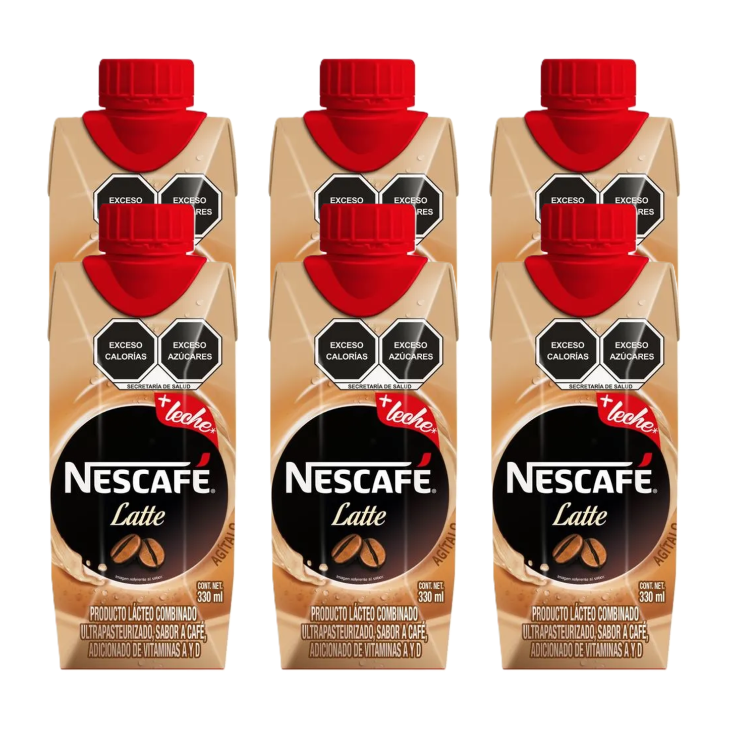 Bebida Nescafé Latte 330ml × 6 pzs