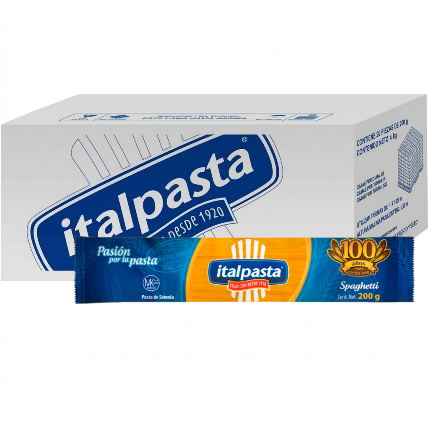 Media Caja Sopa Italpasta Spaghetti 200g × 10 pzs
