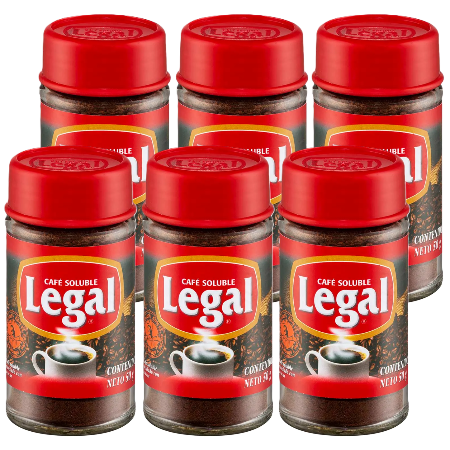 Café Soluble Legal Paquete 50g × 6 pzs