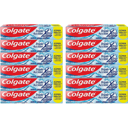 Pasta Dental Colgate Triple Acción Xtra Blancura 50ml × 12 pzs